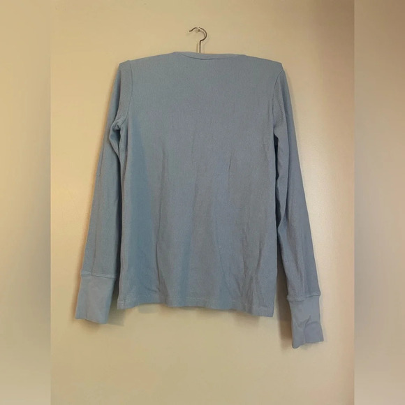 NWT Victoria Secret Long Sleeve Blue Sleepwear Pajama Lounge Set with Shorts - Picture 2 of 5